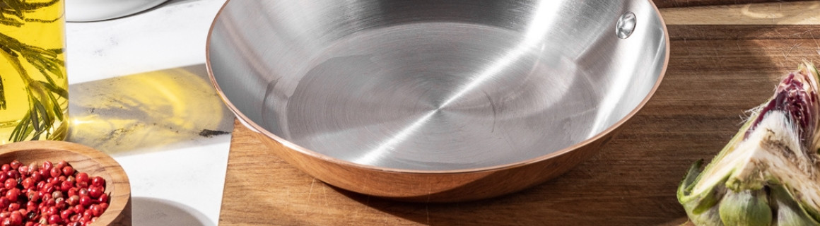 Copper frying pans