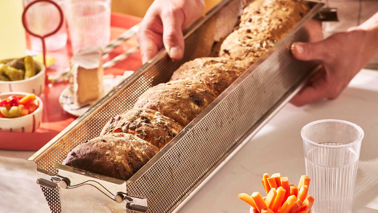 Savory bread with olives, sun-dried tomatoes, and corn