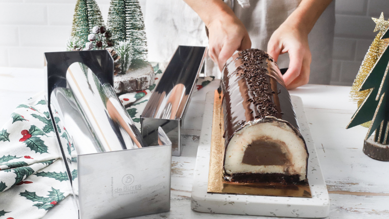 Vanilla-Chocolate Entremet Log