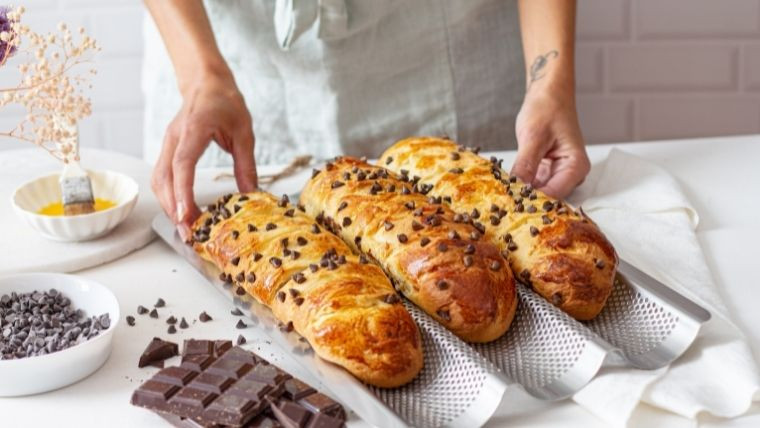 Chocolate chip Vienna baguettes