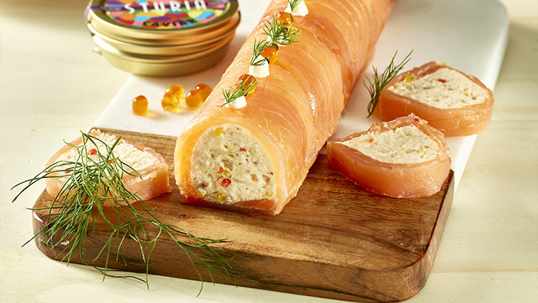 Smoked Salmon Frivolity with Crab Meat